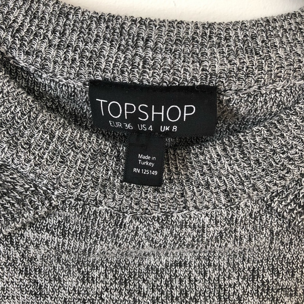 Topshop Grey Ruffle Sweater - Picture 4 of 6